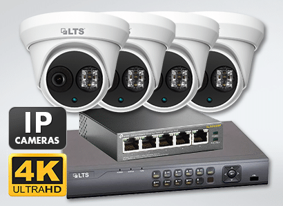 Four Dome Camera 8.3MP IP 4K NVR Package