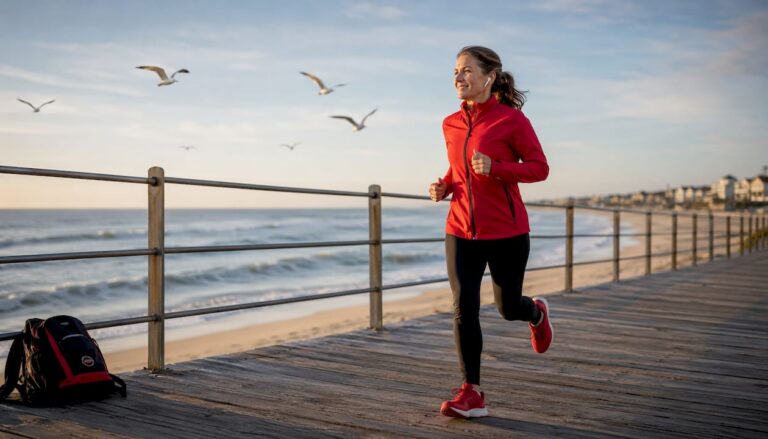 Jogger in Brick Township park pathway