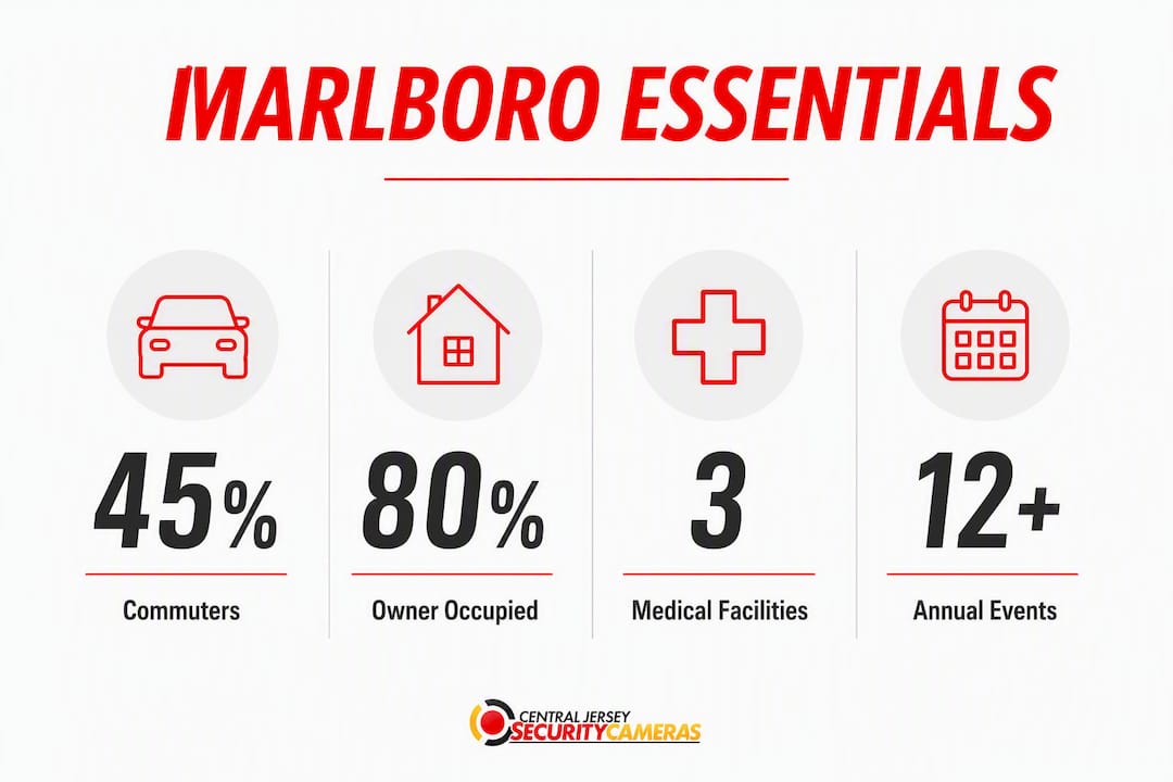 Infographic showing Marlboro NJ key statistics overview