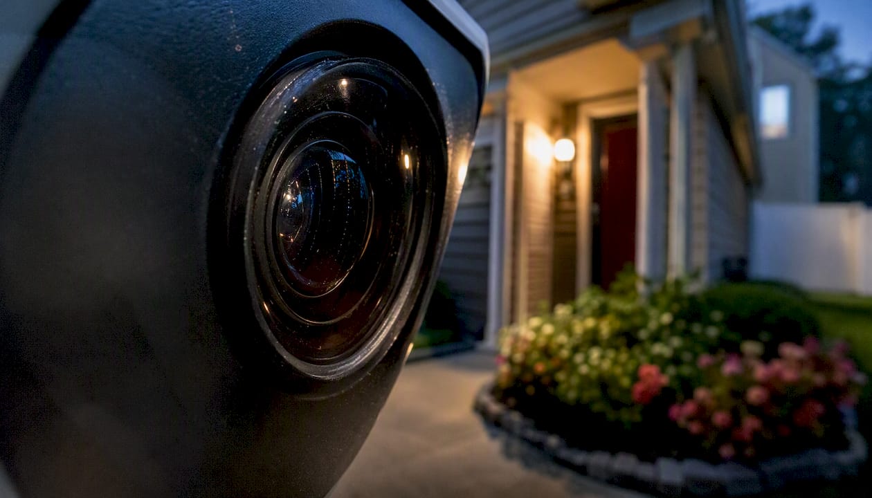 Security camera lens testing lighting conditions