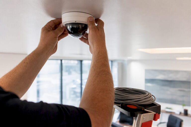 Hands mounting dome office security camera