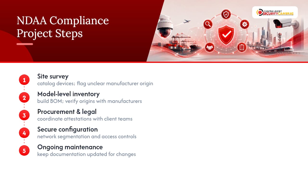 NDAA compliance project workflow