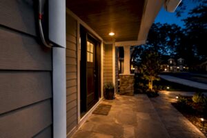 Camera placement along a home's entry approach