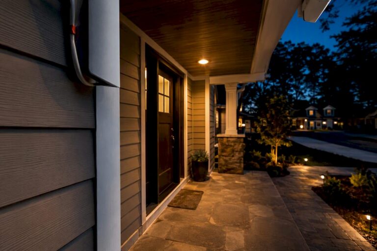Camera placement along a home's entry approach
