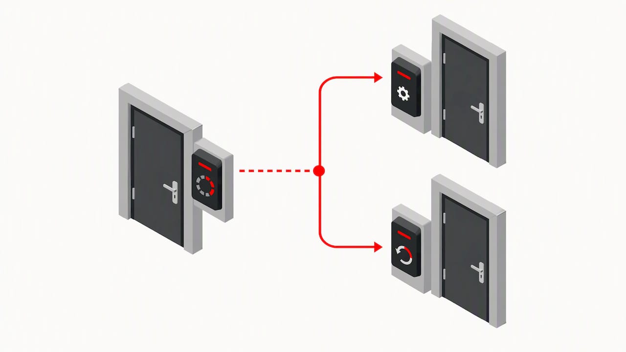 Firmware update with rollback path for secure doors