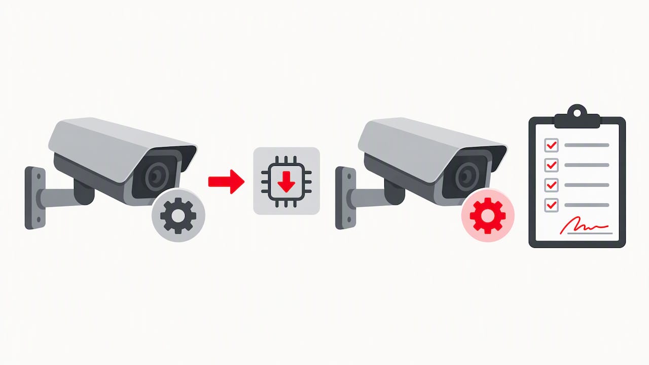 Firmware update documented before and after inspection