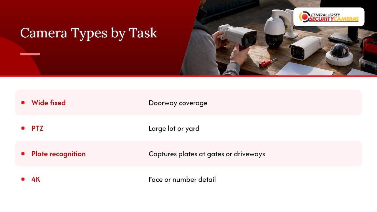 Four camera types matched to their uses