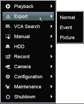 Older 3.0 interface: Export → Normal.
